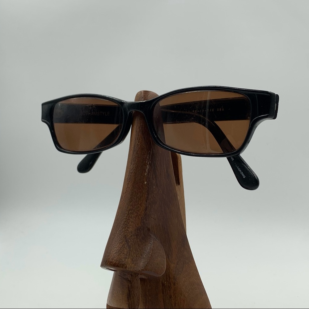 Vintage Black Oval Sunglasses Frames - Picture 3 of 7